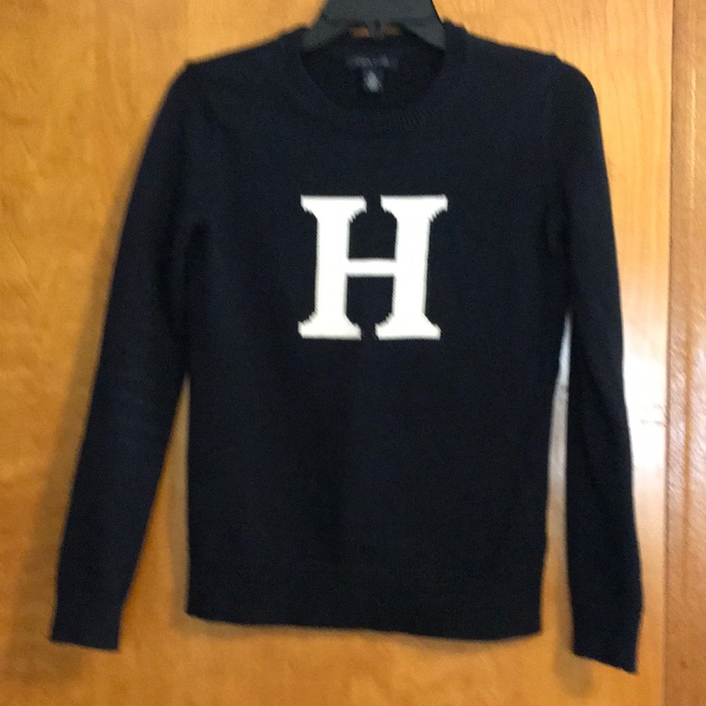 Tommy Hilfiger Navy blue Sweater with White H Logo
